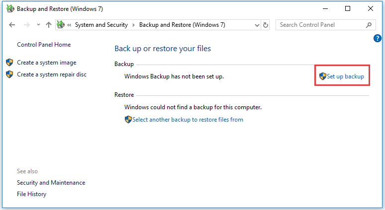 Backup and Restore