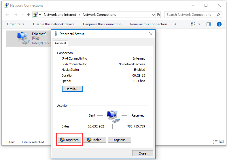 open Network Properties