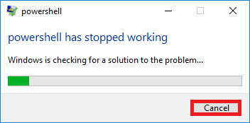 Powershell has stopped working 