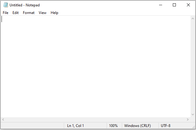 click the empty space to type