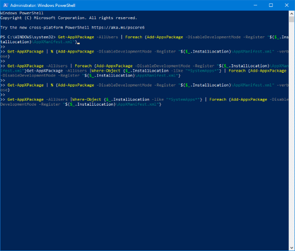 type the command