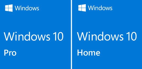 Windows 10 Pro and Windows 10 Home 