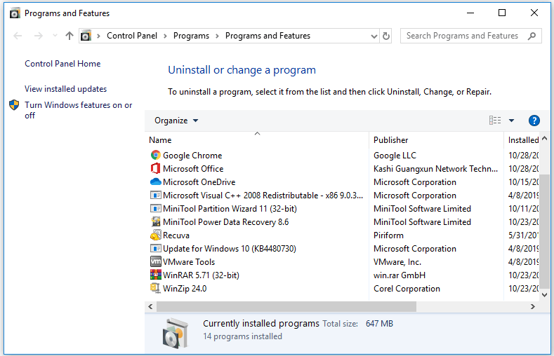 uninstall Nvidia components