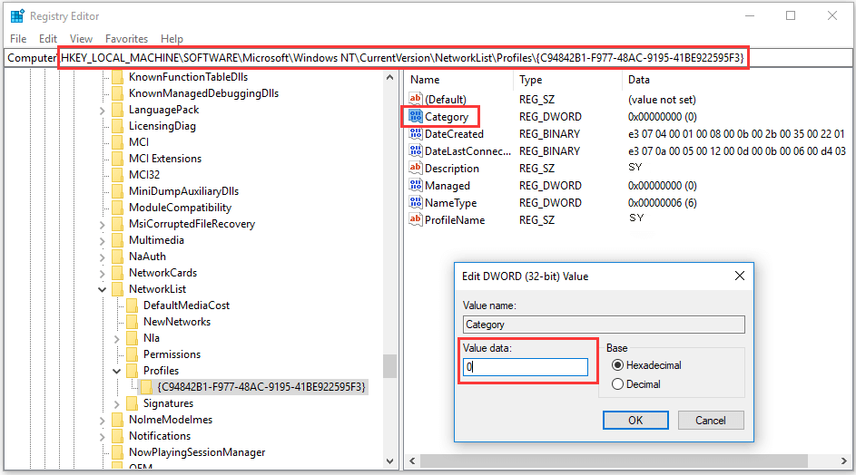 change network from Public to Private Registry