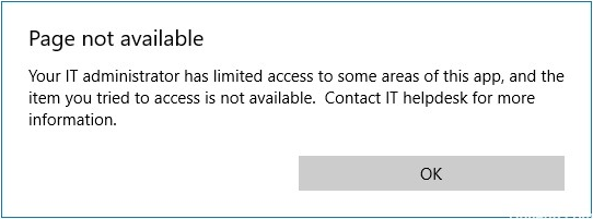Your IT administrator has limited access