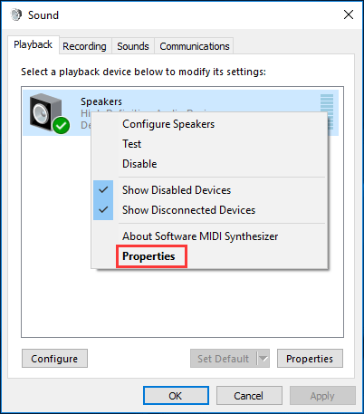 sound speakers properties