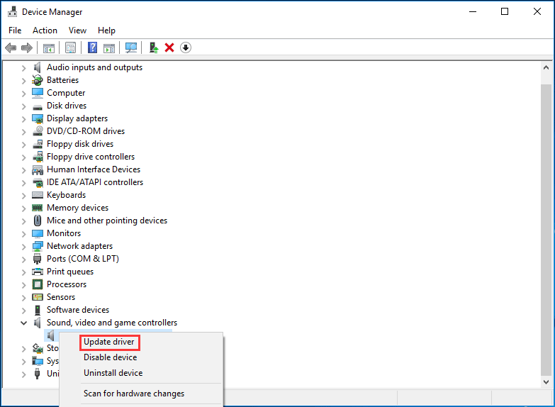 update sound driver