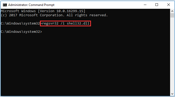 type the command 