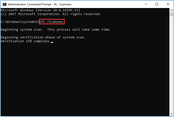 type the command 