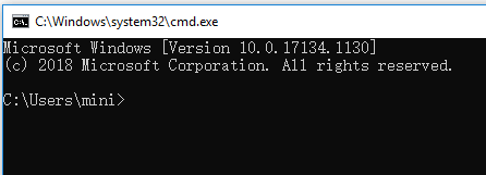 open Command Prompt