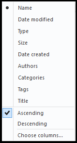 sort your files and folder depending on different criteria