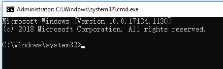 open elevated Command Prompt
