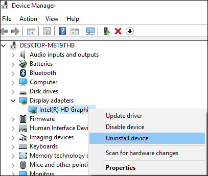 uninstall device