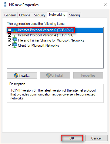 Disable IPv6