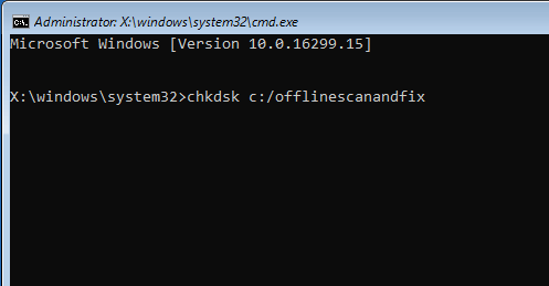 type the command