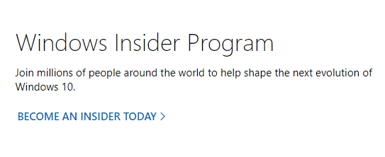 Windows Insider Program