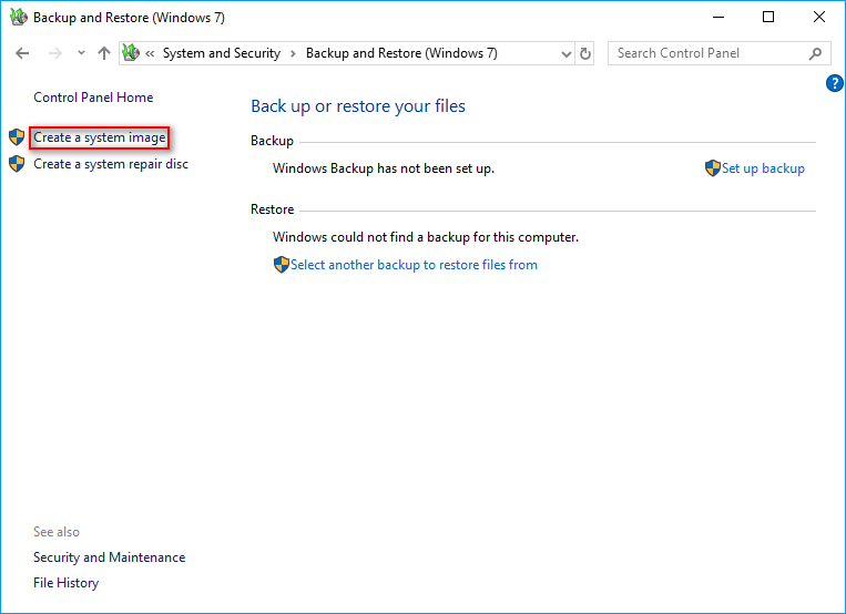 Create a system image