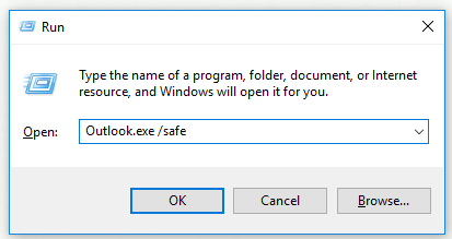 run Outlook in Safe Mode