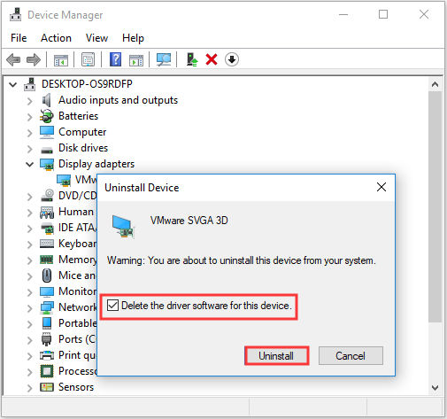 uninstall your graphics driver