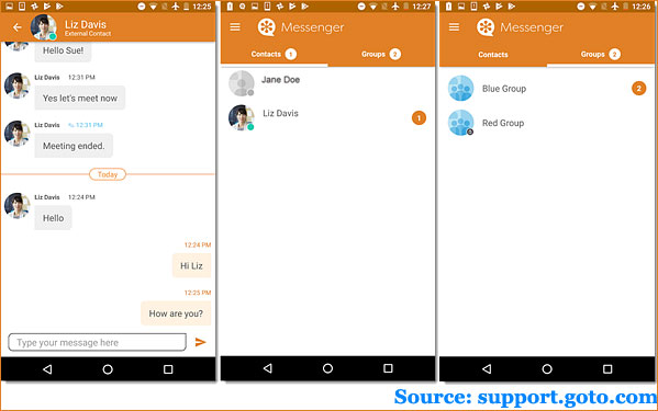 share Messenger screen on phone