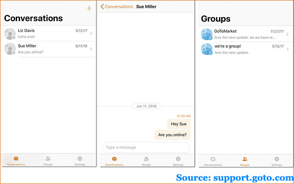 share Messenger screen on phone