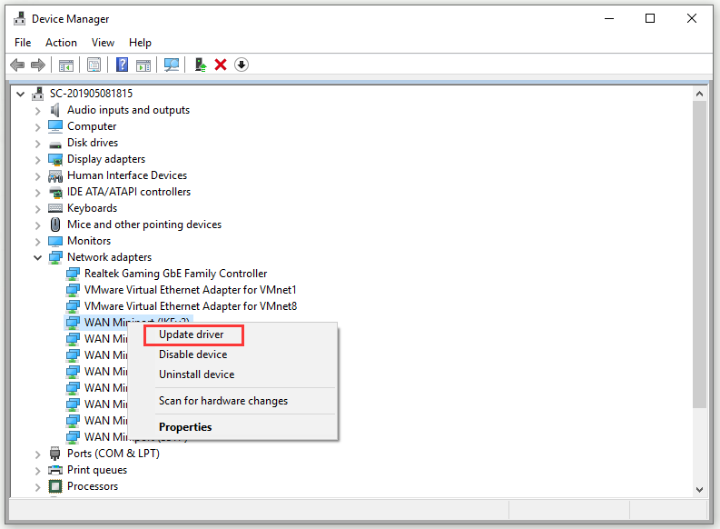 update your wireless adapter driver