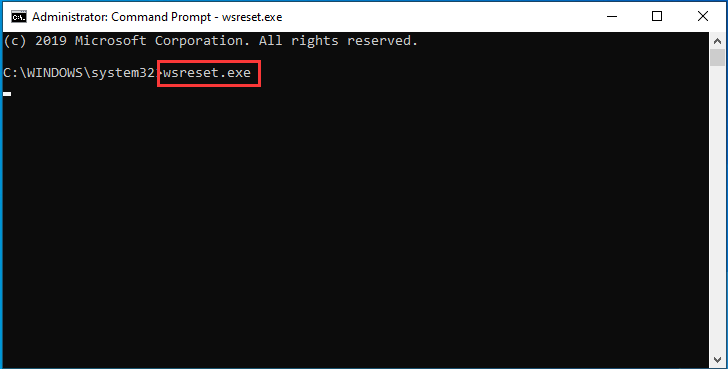 type the command