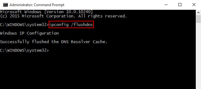 Flush DNS cmd