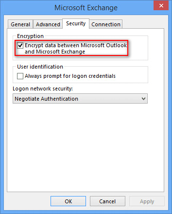 Change encryption settings