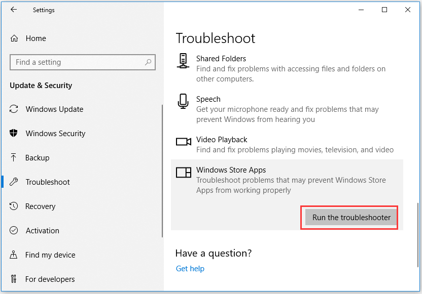 troubleshoot Windows Store problems