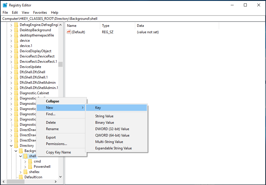 background restart explorer registry