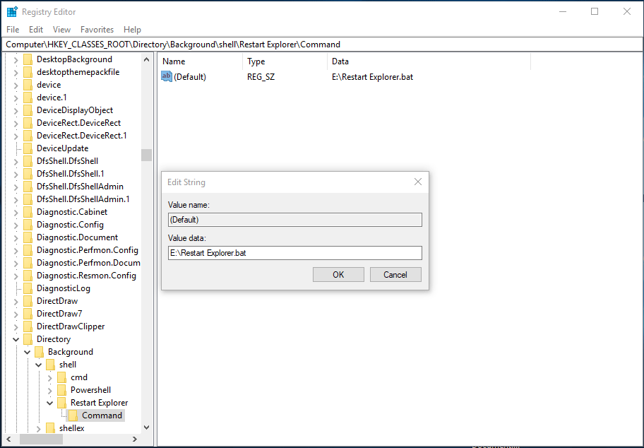 command registry key