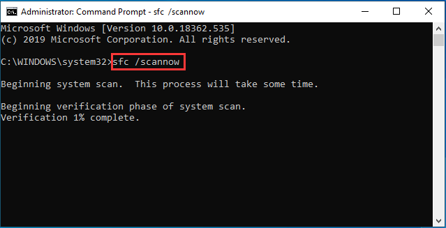 type the command