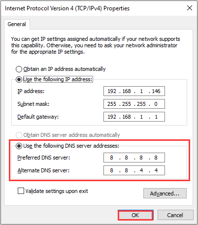 change your DNS