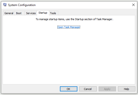 go to Services and select Open Task Manager