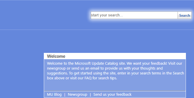 search Windows updates