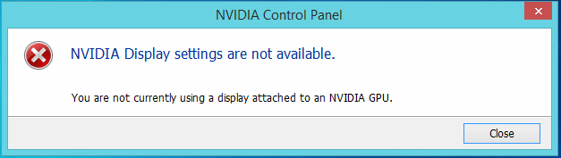 the error message