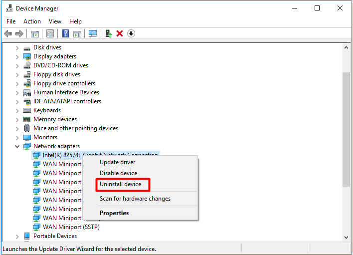 network adapters driver