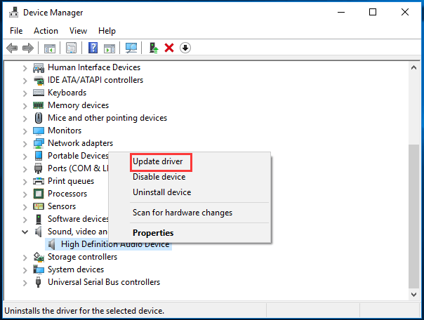 choose Update driver