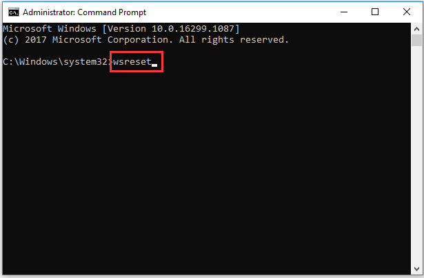 type the command