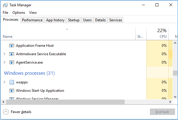 Application Frame Host