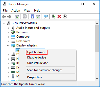 update your GPU driver