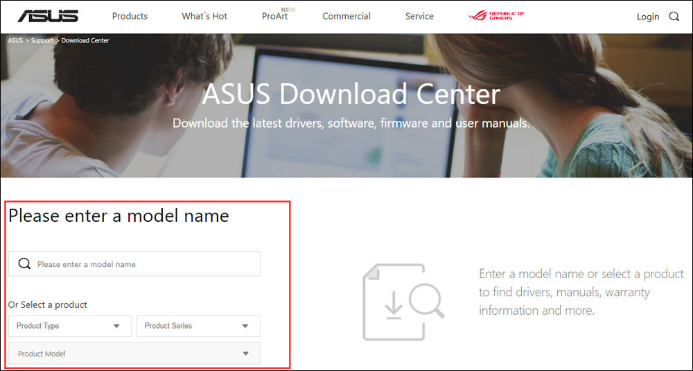 search for a product