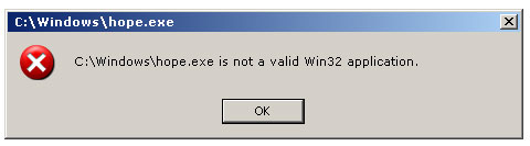 not a valid Win32 application