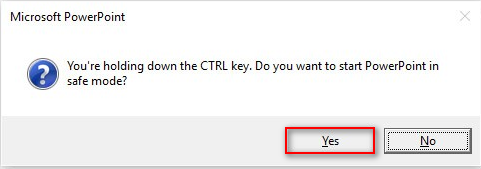 powerpoint presentation won't open repair Start PowerPoint in safe mode