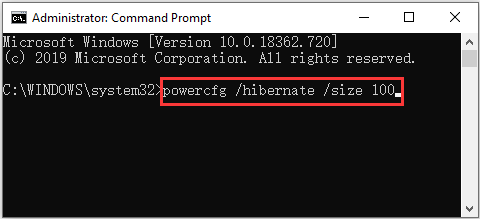 increase the size of the hibernation file