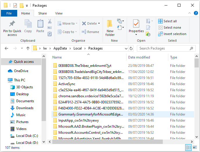 open the LocalCache folder