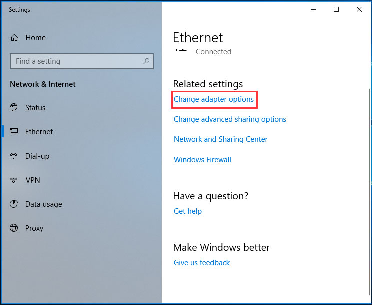 change adapter options
