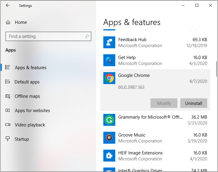 uninstall third-party antivirus software