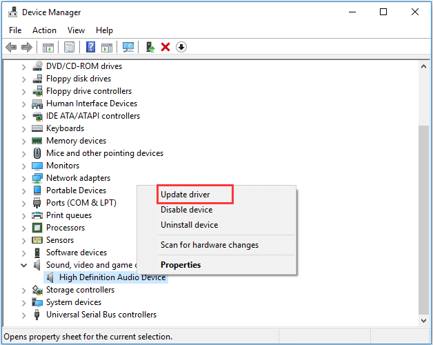 choose Update driver